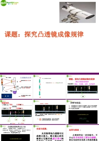 八年级物理上册 探究透镜成像规律课件 人教新课标版 课件