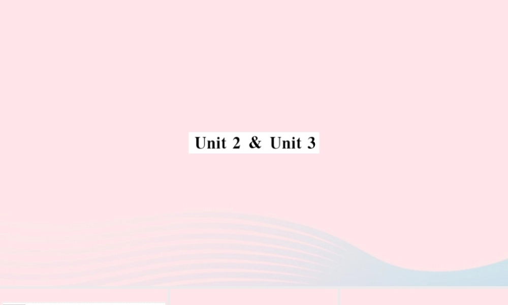 七年级英语上册 Module 3 My school Unit 2 Unit 3(小册子)课件 (新版)外研版 课件