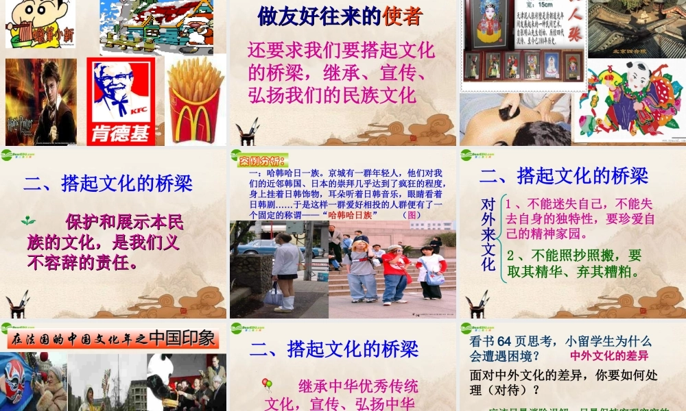 八年级政治上册(做友好往来的使者)课件 人教新课标版 课件