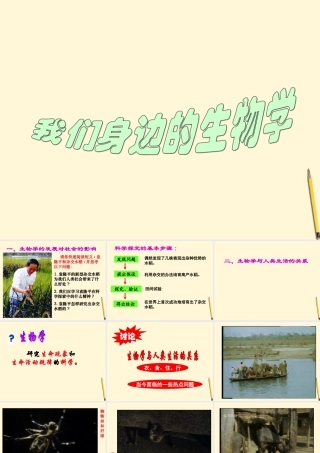 七年级生物上册(我们身边的生物学)课件 苏教版 课件