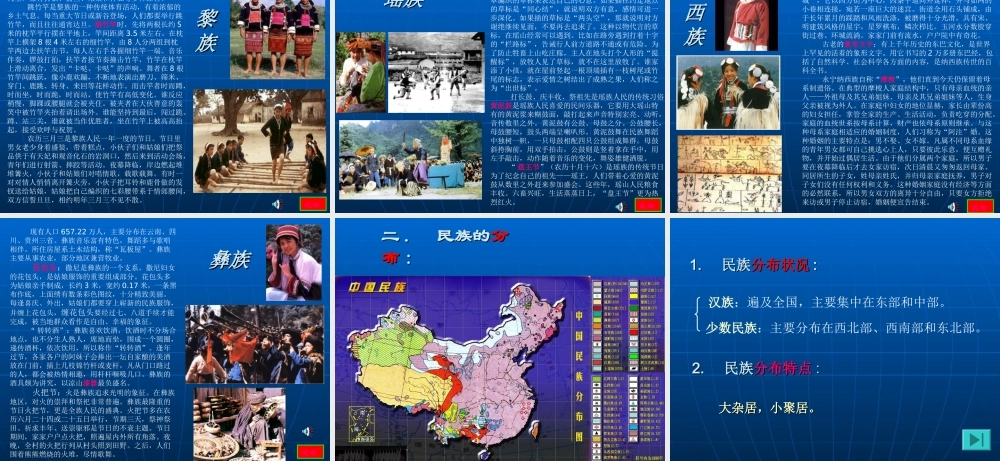 八年级地理上册：第一章第三节：多民族的大家庭(课件)人教版新课标 课件