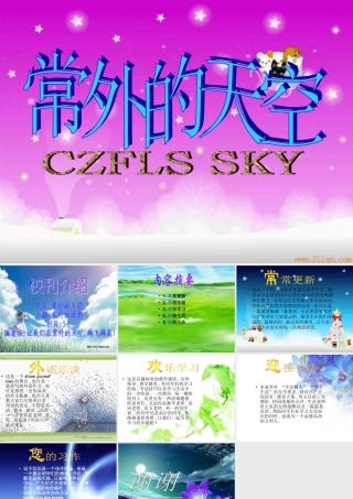 八年级语文 常外的天空 学生例作课件