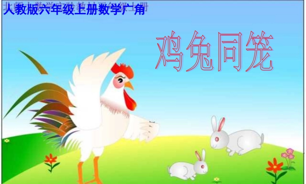六年级数学鸡兔同笼课件
