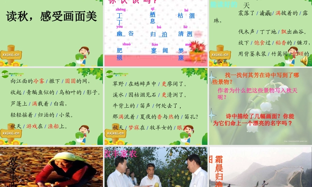 七年级语文上册 (秋天)教学课件 人教新课标版 课件