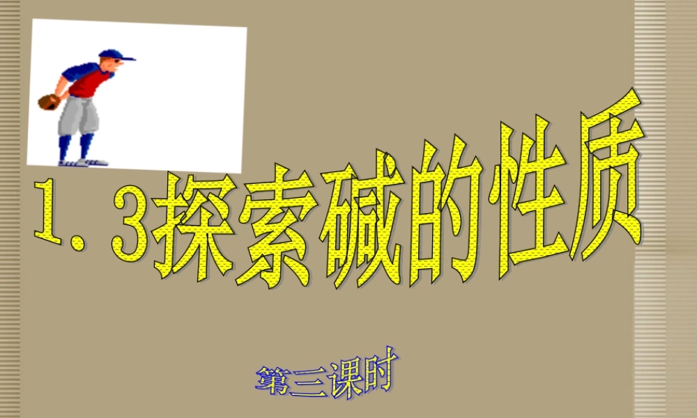 九年级科学上册 13碱的性质第2课时课件 浙教版 课件