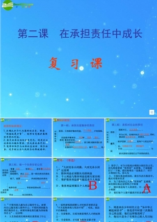 中考政治复习课件 (在承担责任中成长) 课件