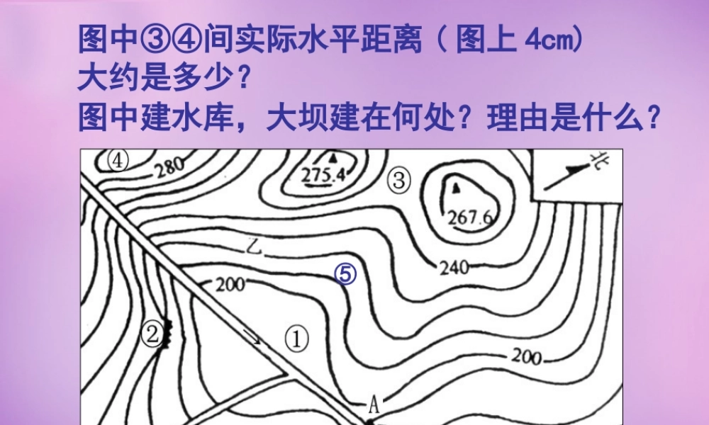 中学七年级地理上册(1.3 地图的阅读)等高线地形图课件3 新人教版 课件