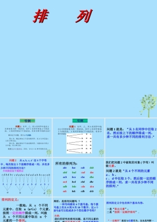 山西省忻州市高考数学 专题 排列1复习课件