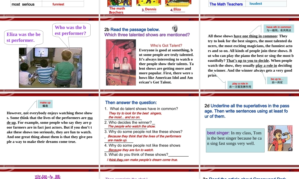 八年级上册课件unit4SectionB