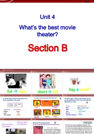 八年级上册课件unit4SectionB