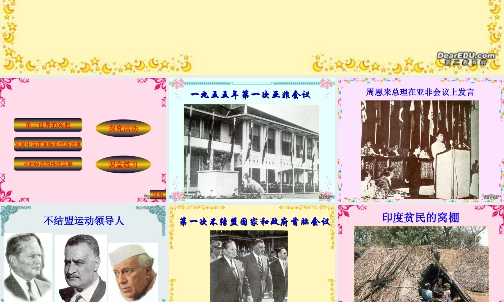 九年级历史第三世界的兴起和亚洲经济的发展课件示例 课件