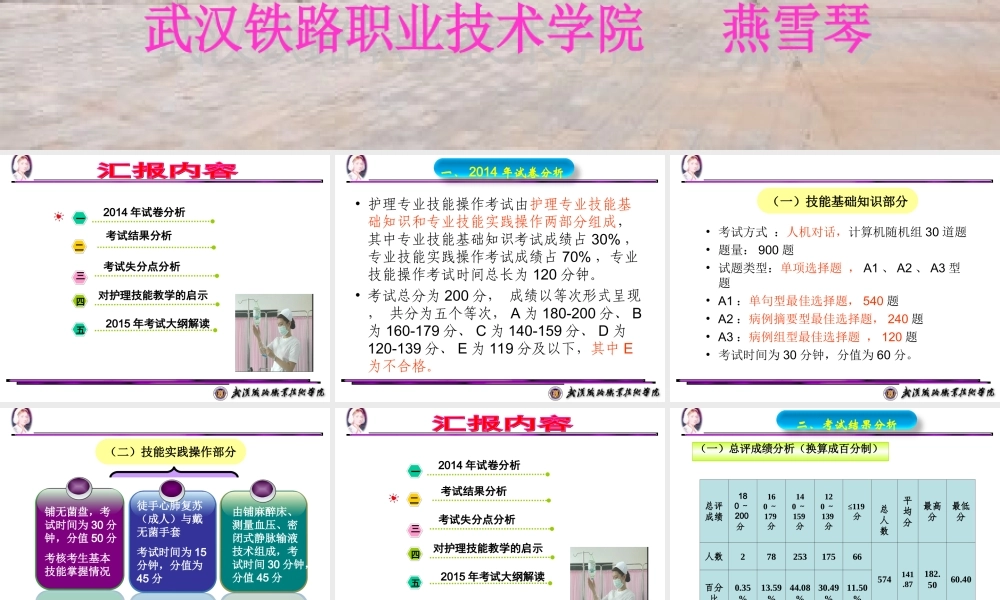 2014年技能考试结果分析(1)