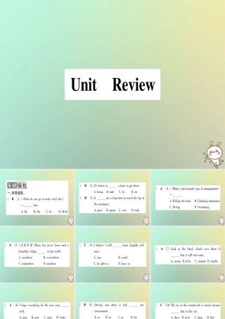 八年级英语上册 Unit 6 Go with Transportation Review课件 (新版)冀教版 课件