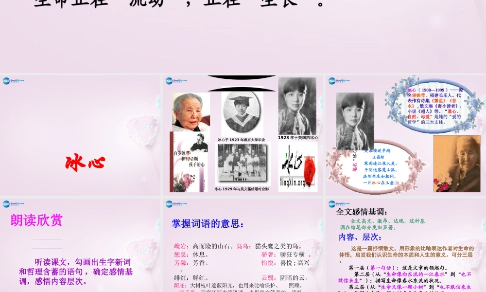 九年级语文下册 9(谈生命)课件2 新人教版 课件