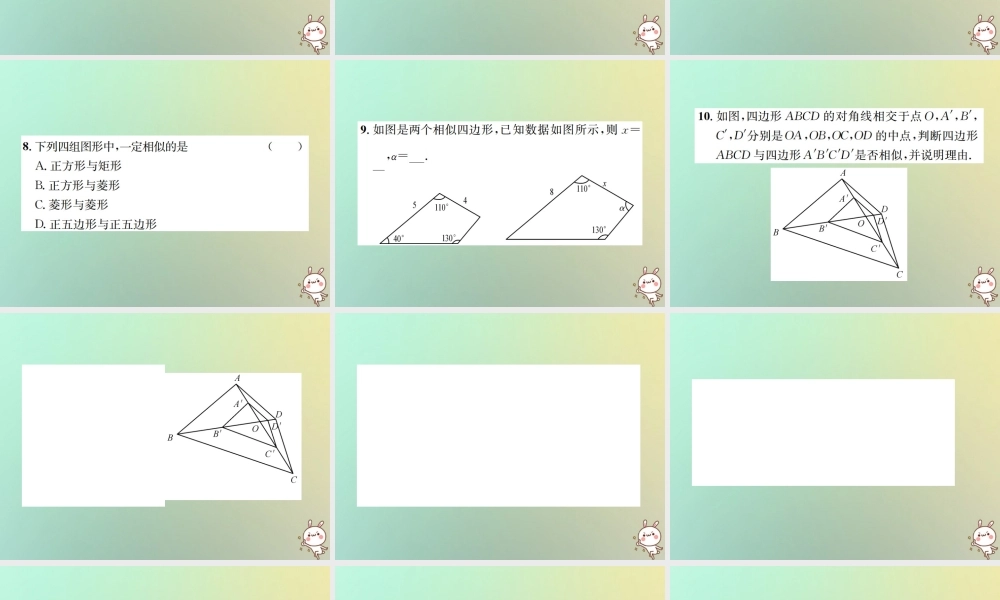 九年级数学下册 第二十七章 相似 271 图形的相似习题课件 (新版)新人教版 课件