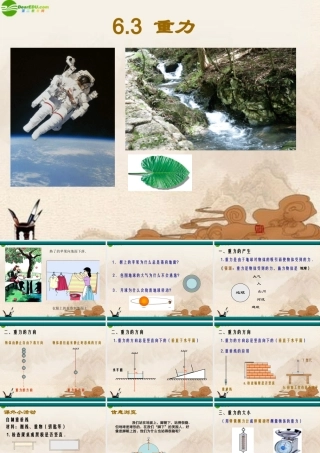 八年级物理下册 重力课件 沪粤版 课件