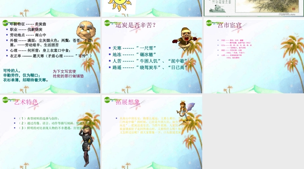 七年级语文上册(卖炭翁)课件 上海五四制版 课件