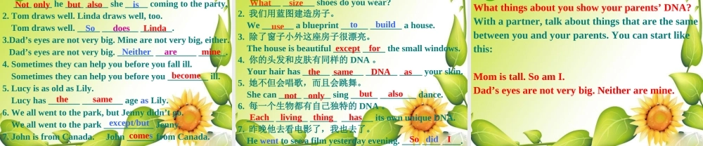 九年级英语下册：Unit2 DNA Lesson 10 What Is DNA 课件(冀教版) 课件