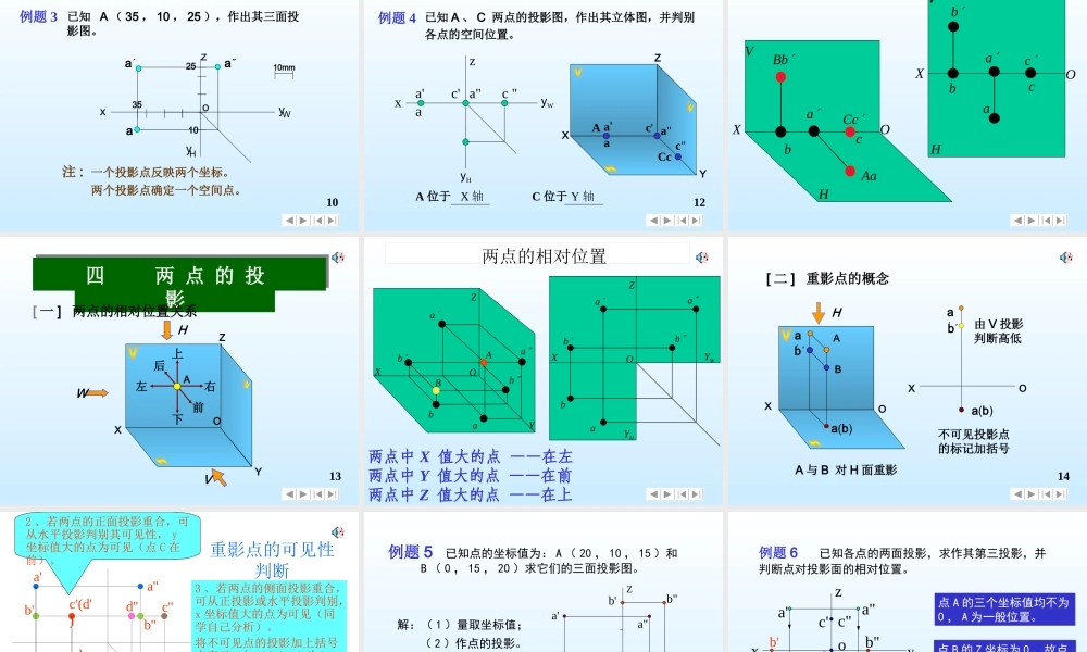 点线面的投影修改