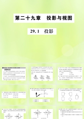 九年级数学下册 第二十九章 投影与视图 291 投影课件 (新版)新人教版 课件
