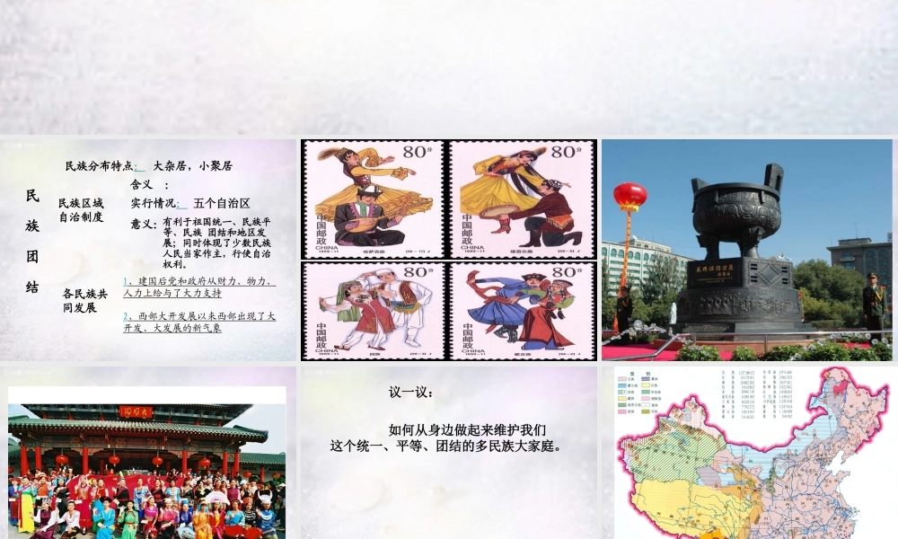 八年级历史下册 第11课 民族团结课件 新人教版 课件