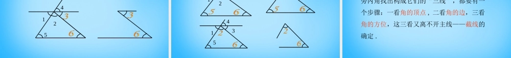 中学七年级数学下册 5.1.3 同位角、内错角、同旁内角课件 新人教版 课件