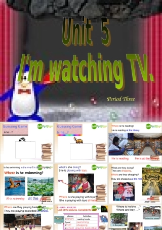 七年级英语Unit 5 i am watching TV Period 3课件人教版 课件