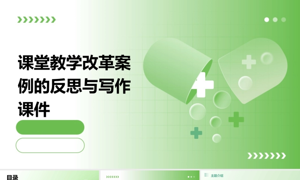 课堂教学改革案例的反思与写作课件