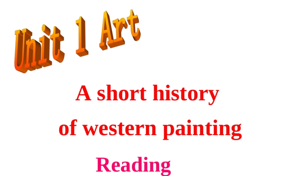 高二英语选修六unit1_reading