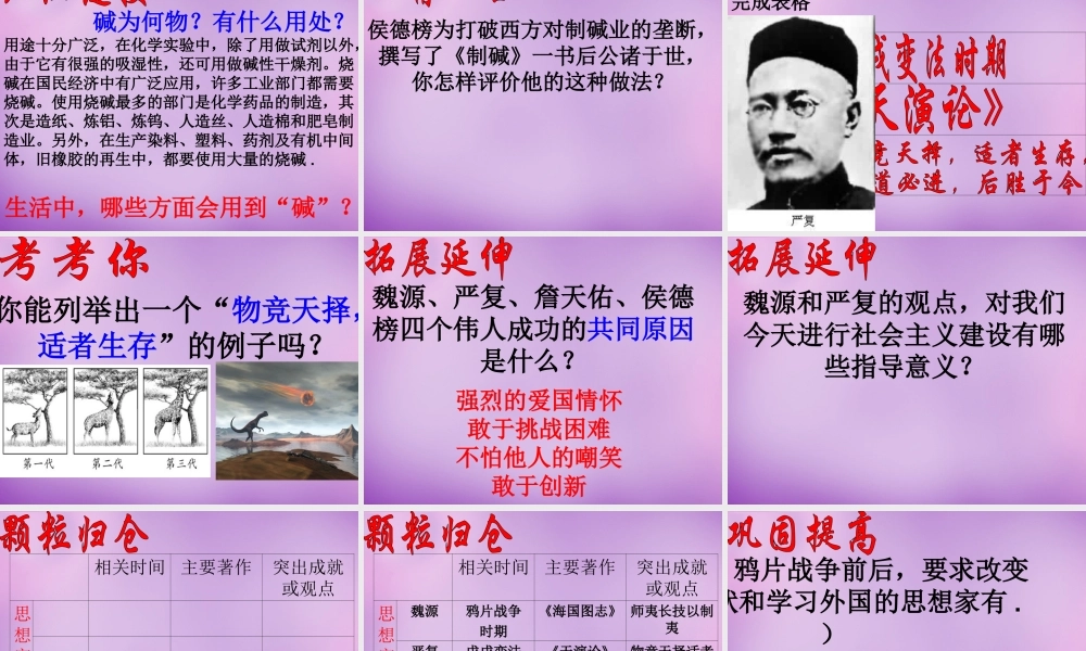 八年级历史上册 21 科学技术与思想文化(一)课件 新人教版 课件