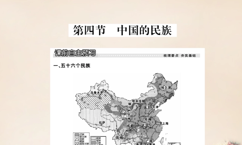 八年级地理上册 第一章 第四节 中国的民族课件 (新版)湘教版 课件