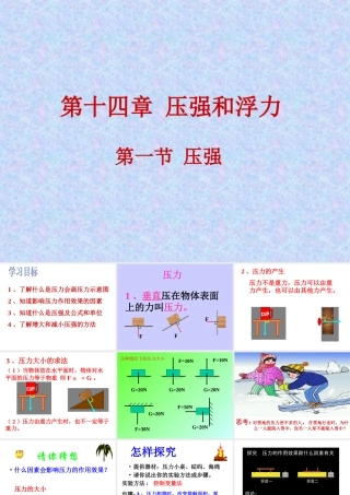 八年级物理 第十四章第一节 压强 课件 人教新课标版 课件