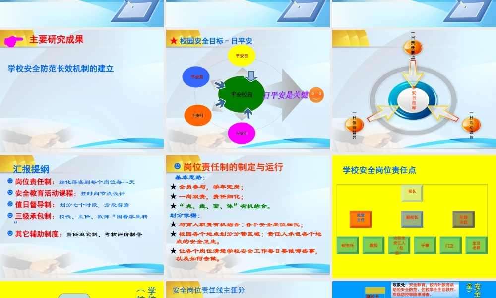学校安全工作经验交流讲稿演示文稿