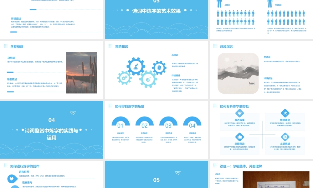诗词鉴赏——炼字答案课件