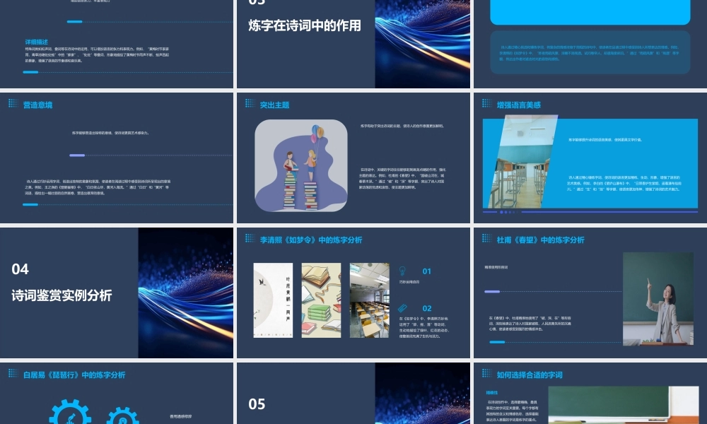 诗词鉴赏——炼字分析课件