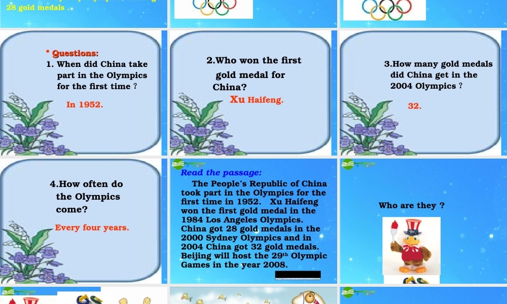 八年级英语上册 Unit 1 Sports and Games Topic 3课件 仁爱版 课件