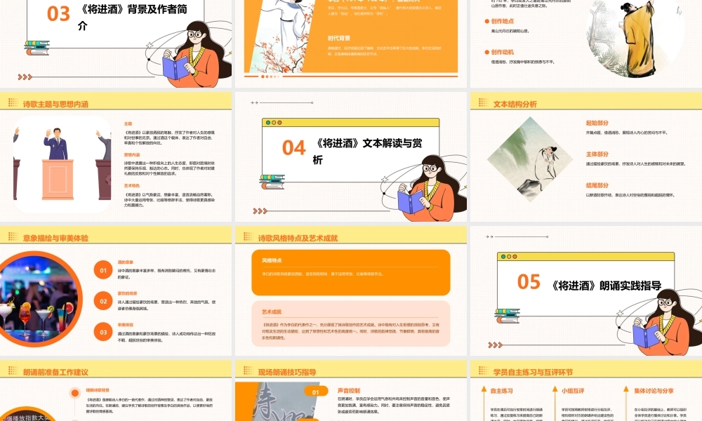 诗歌朗诵将进酒课件