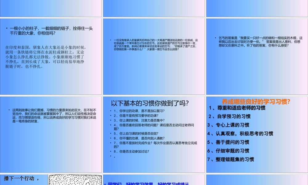 良好行为习惯主题班会