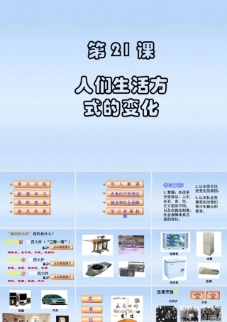 八年级历史下册 第21课人们生活方式的变化课件 人教新课标版 课件