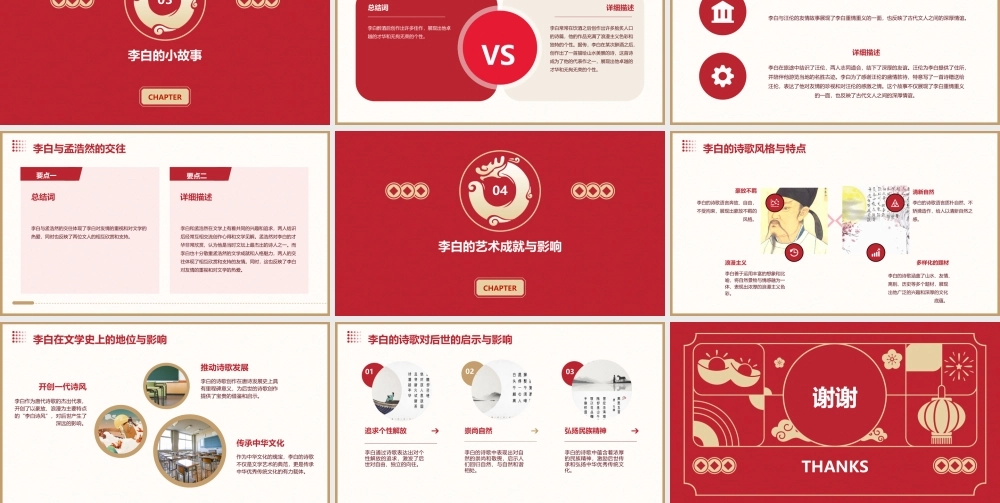 诗仙李白及其小故事通用课件