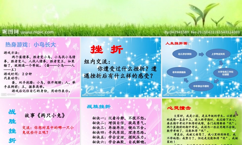 勇敢面对，战胜挫折