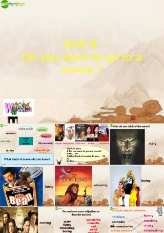 七年级英语上册 Unit 9 Do you want to go to a movie 课件 人教新目标板 课件