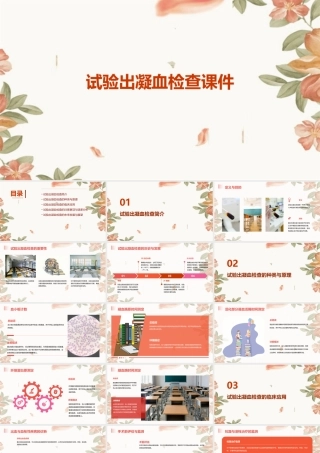 试验出凝血检查课件