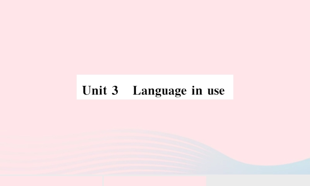 九年级英语上册 Module 7 Great books Unit 3 Language in use(小册子)课件 (新版)外研版 课件
