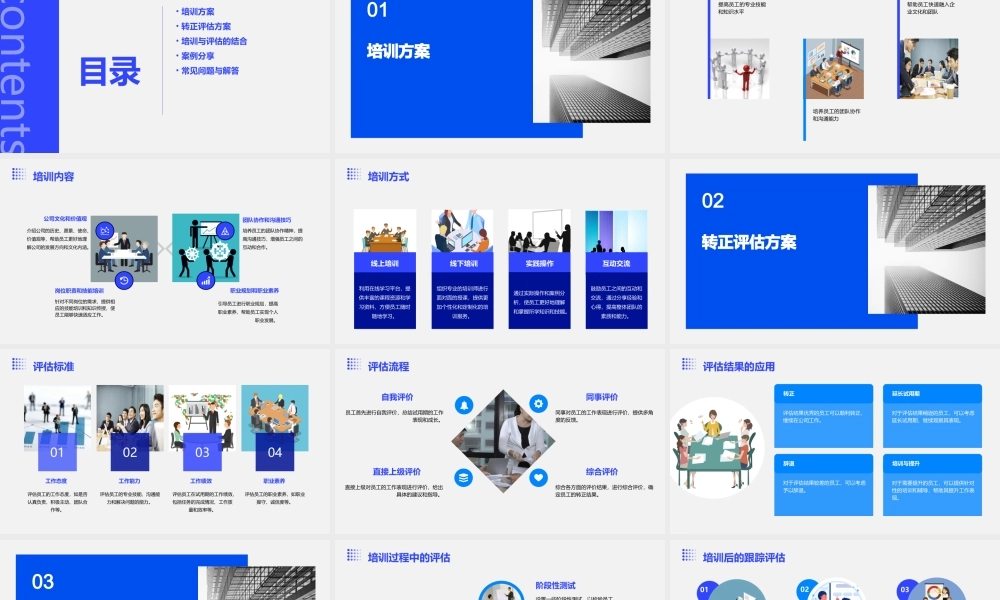 试用期员工培训及转正评估方案课件