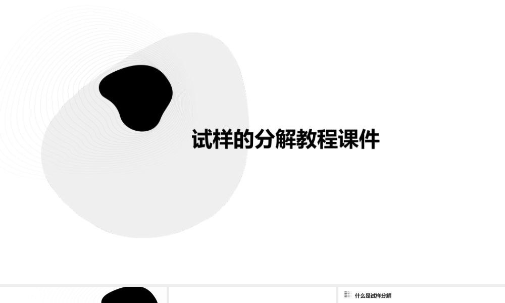 试样的分解教程课件