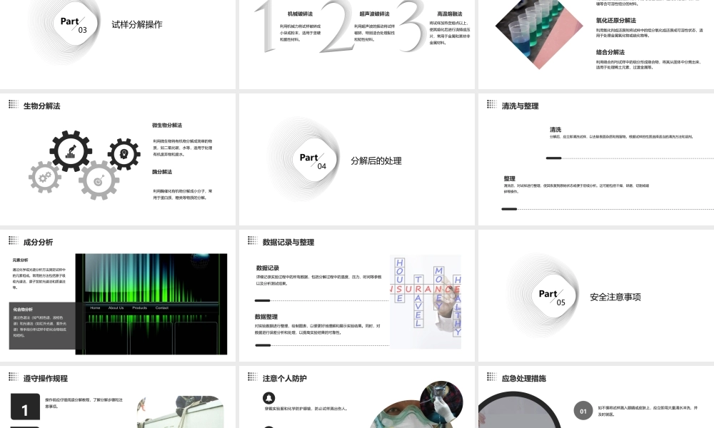 试样的分解教程课件
