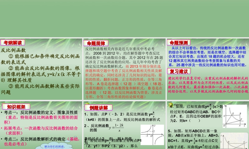 命题规律分析预测知识框架例题讲解) 课件