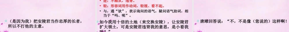 中学九年级语文上册 6.22 唐雎不辱使命课件 新人教版 课件