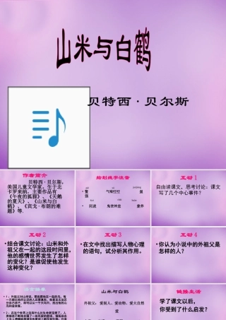 八年级语文上册 16 山米与白鹤课件2 语文版 课件